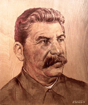 Портрет Сталина на дереве Заказать портрет на дереве